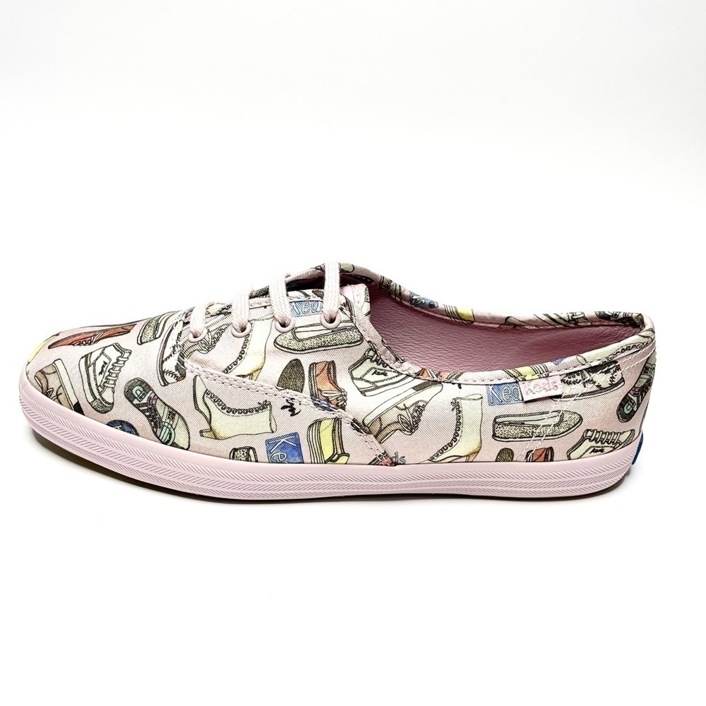 NEW Keds X CJW Collab Lilac Shoe Print Champion Sneakers US 7
